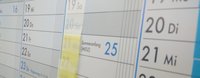 Kalender mit Post-its