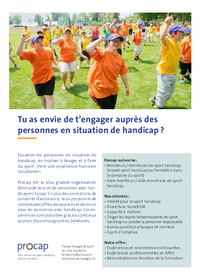 Procap Sport - Recherche d’accompagnant·e·s bénévoles