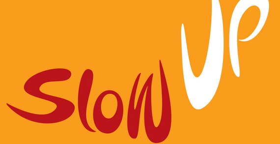 geschwungene Schrift des slowUp Logos