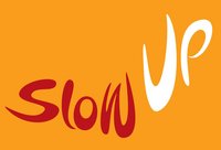 geschwungene Schrift Slow Up Logo