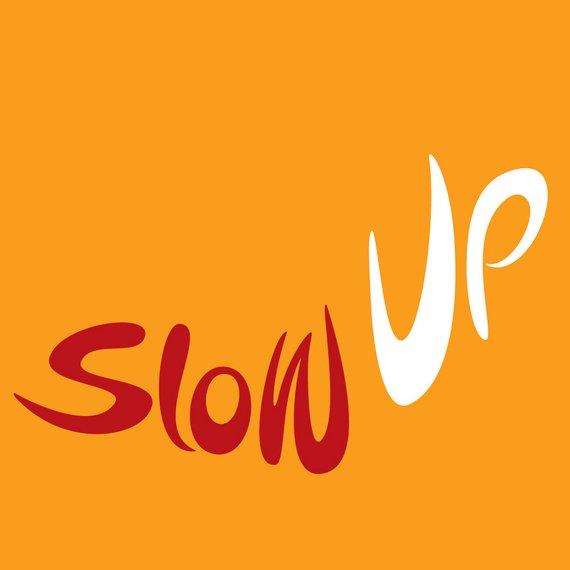 geschwungene Schrift des slowUp Logos