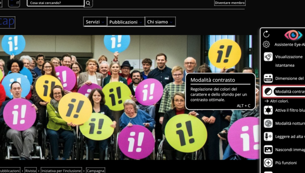 Funzione di contrasto dell'assistente Eye-Able